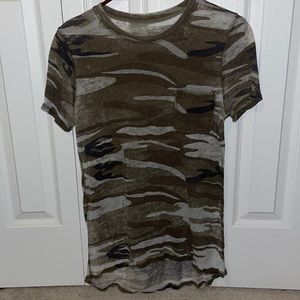 Woman’s camouflage tee shirt